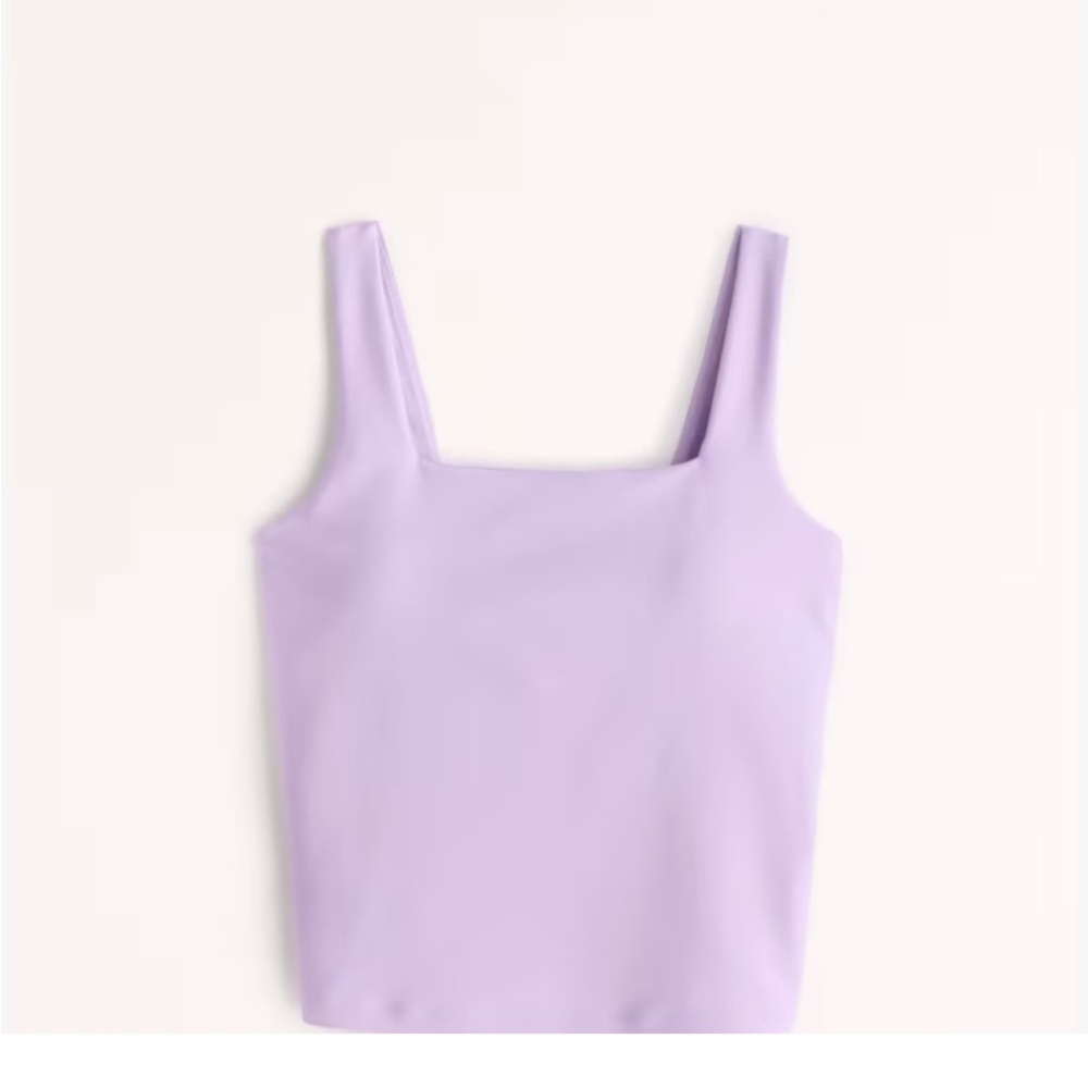 Abercrombie & Fitch YPB SculptLUX Square-neck Waist Length Tank in Lavender